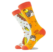 Load image into Gallery viewer, Autumn Themed Odd Paired Socks - Crazy Sock Thursdays
