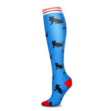 Load image into Gallery viewer, Black Cat High Crazy Socks - Crazy Sock Thursdays
