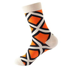 Load image into Gallery viewer, Orange Criss - Cross Crazy Socks - Crazy Sock Thursdays
